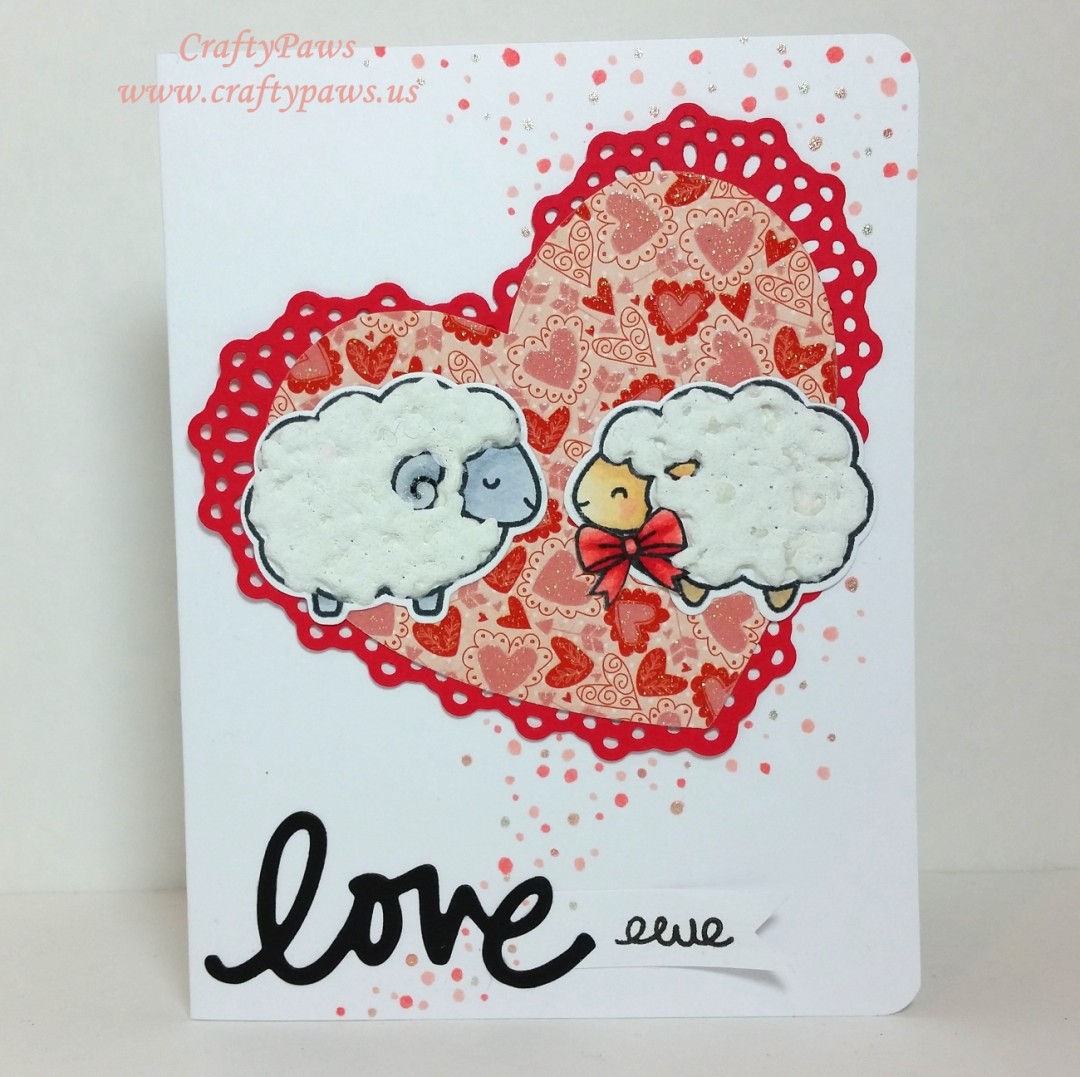 Cutsie Valentine Card Craftypaws