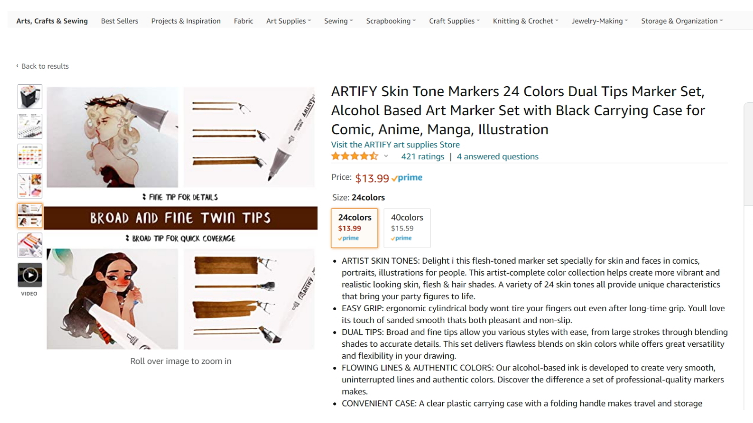 Artify Alcohol Marker Skin Tones (Set of 24), Art Product Review